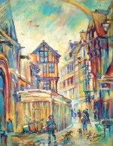 Description: Eclat-du-jour-Rue-Saint-Romain-Rouen_2 Auteur: Eugeniya Zharaya