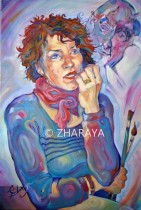 Description: Evelyne Weisang, Femme pensive cheveux roux Auteur: Eugeniya-ZHARAYA